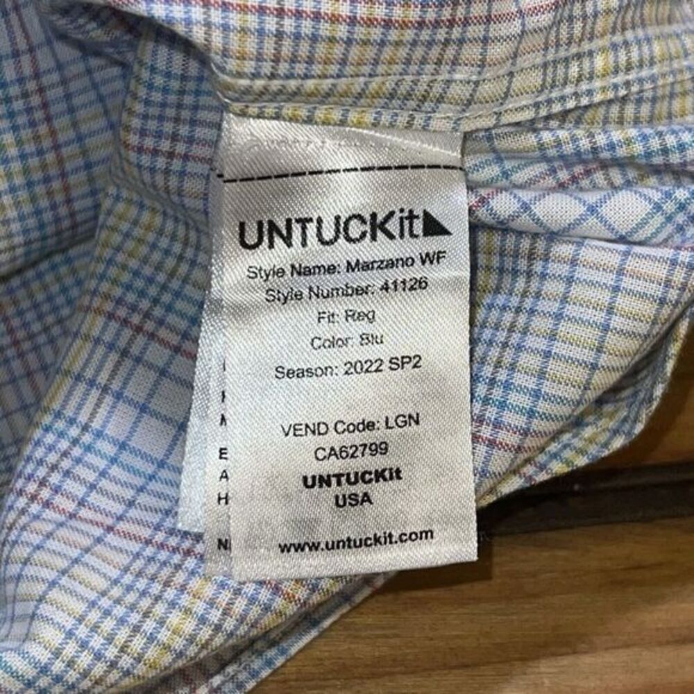 UNTUCKit‎ Marzano Button Up Shirt Mens Size Large Size Wrinkle Free Long Sleeve - Picture 8 of 9